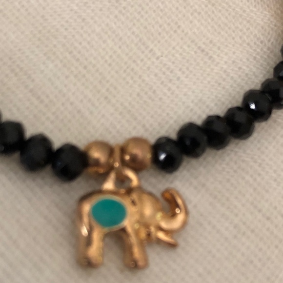 Faceted black Swarovski crystal Good Luck Charm Bracelet Hamsa Evil Eye - Picture 4 of 16